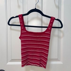Red and White tank